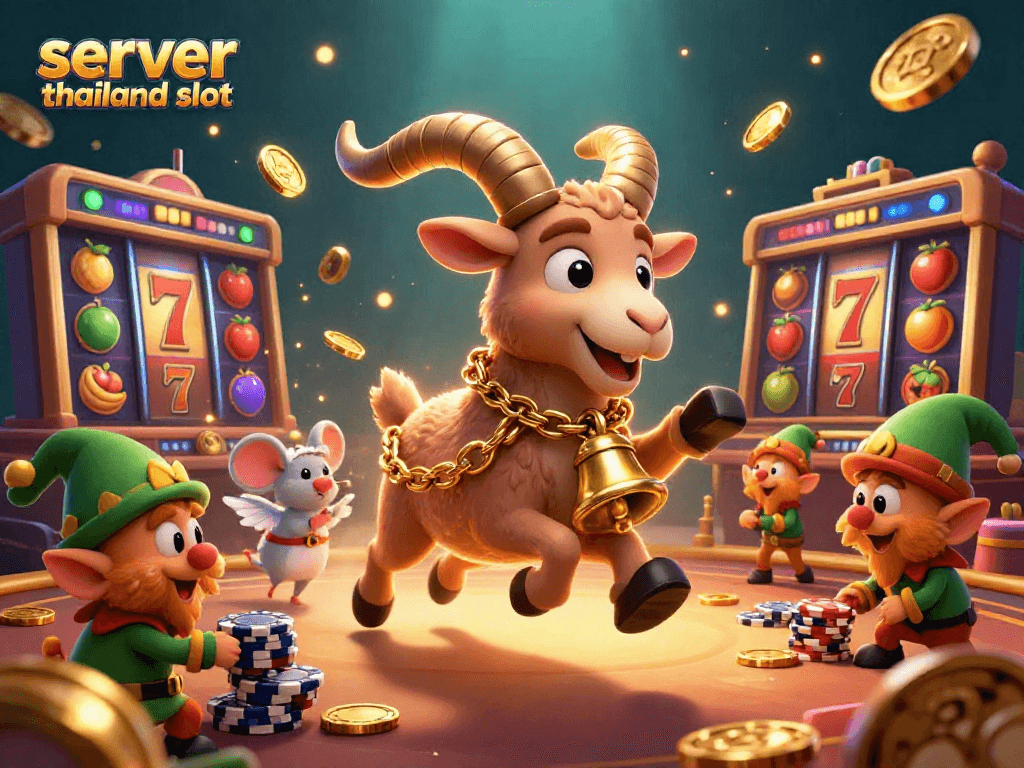 Engage with vibrant slot action at server thailand slot in a dynamic casino scene filled with excitement.
