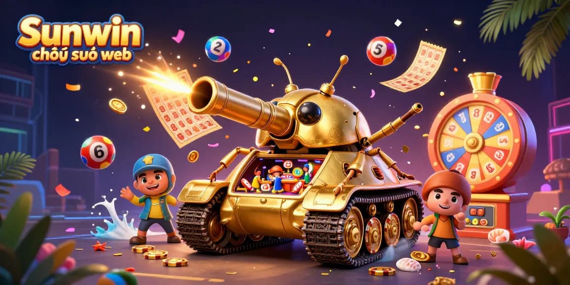 Experience vibrant games and fun with Sunwin chơi trên web in an immersive casino scene.