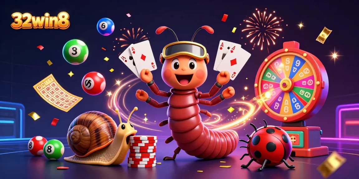 Experience thrilling games at 32win8 with vibrant lottery elements in a festive atmosphere.