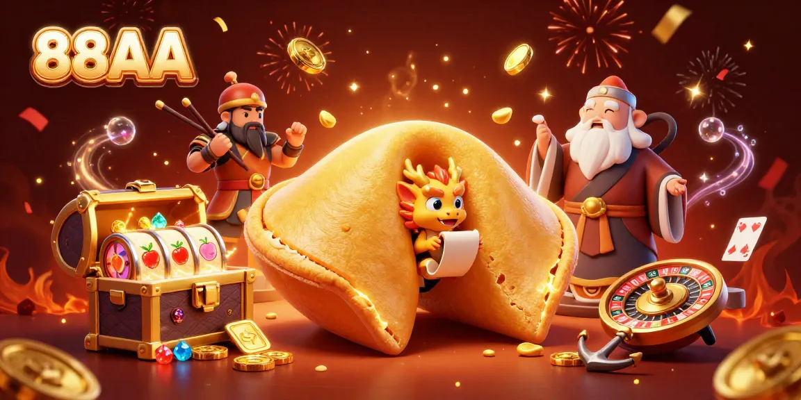 Experience the winning fortune at 88AA with vibrant gaming elements and characters in action.