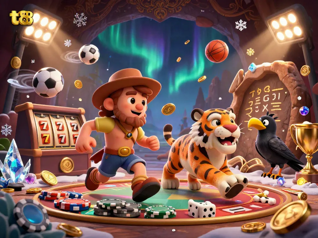 Join tt88 in an engaging prehistoric casino scene, celebrating jackpots and vibrant gameplay.