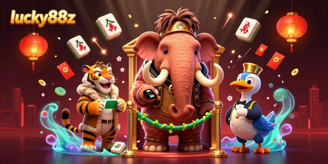 Experience the thrilling atmosphere of lucky88z with a vibrant casino scene featuring whimsical characters.