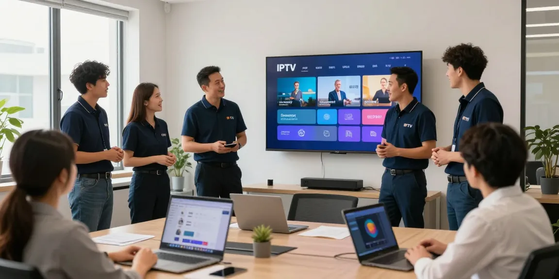 Smart IPTV offerings presented by trusted local provider, showcasing professional services in community setting.