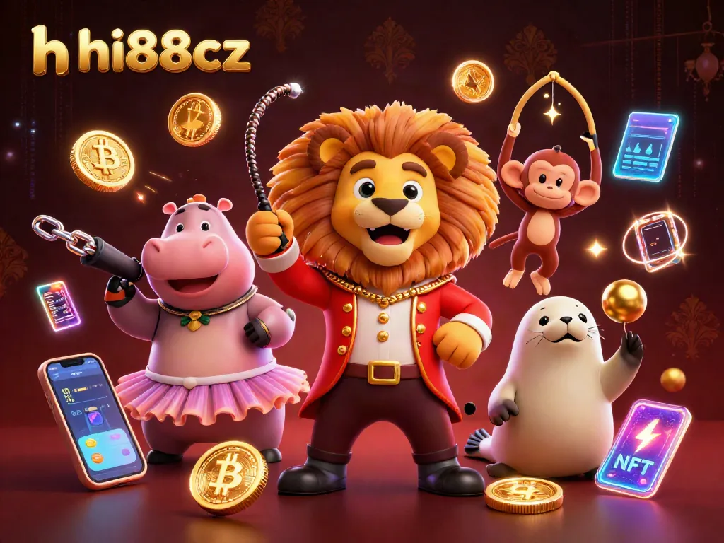 Experience the excitement of hi88cz with vibrant characters and crypto elements in an animated casino setting.