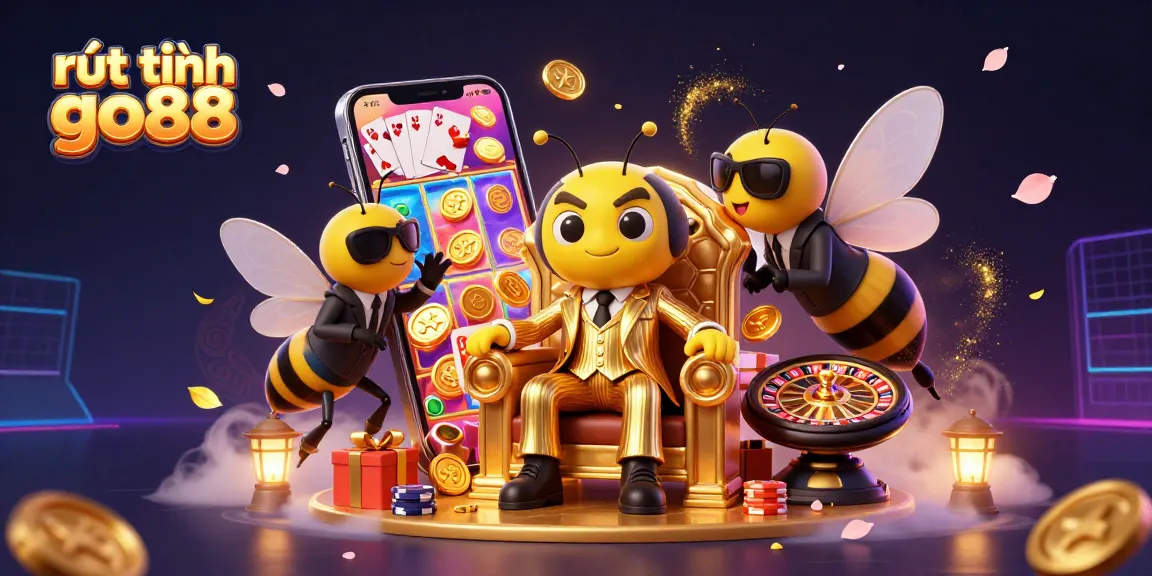 Withdraw funds quickly at Go88 with this rich digital casino illustration.