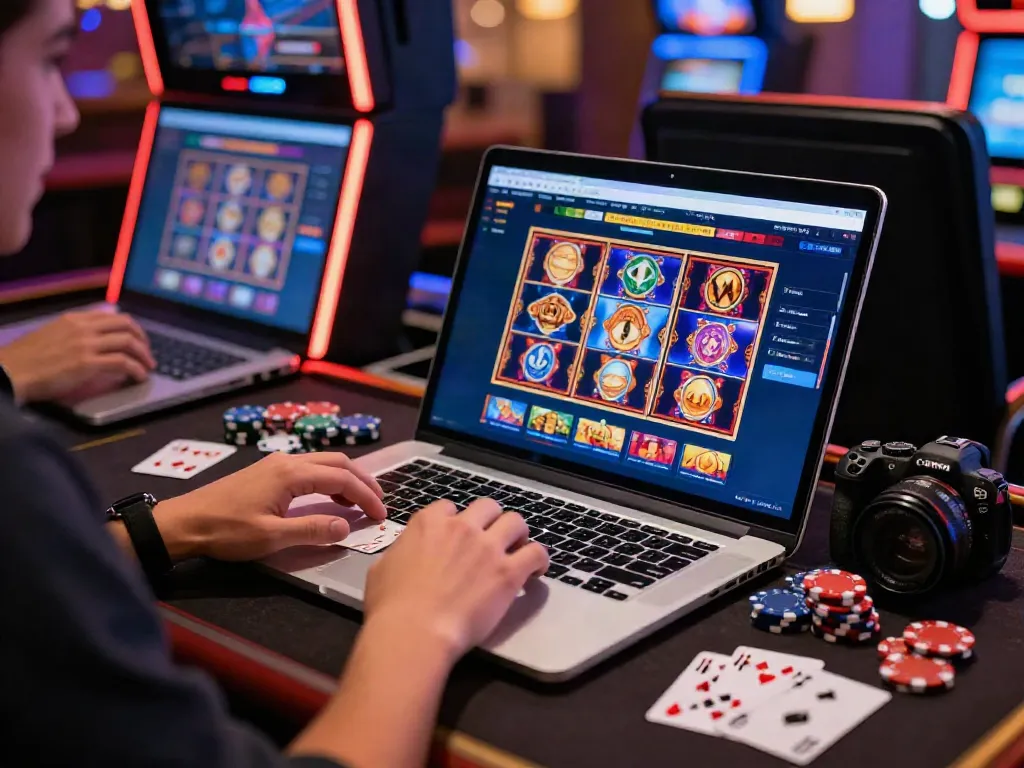Experience excitement at non gamstop casinos UK with vibrant online gaming setup.