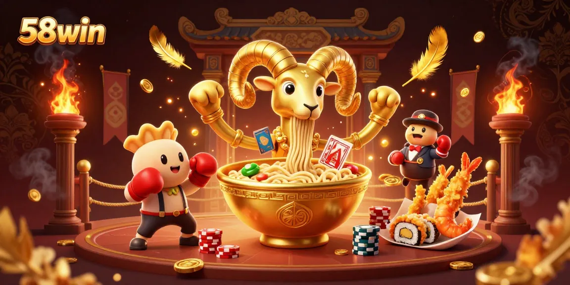 Experience vibrant gaming with 58win's dynamic online casino featuring colorful characters and exciting elements.