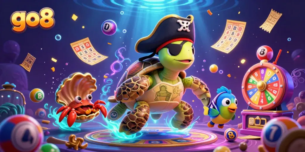 Interacting characters in the go8 platform showcase vibrant casino elements, winning moments under dynamic lighting.