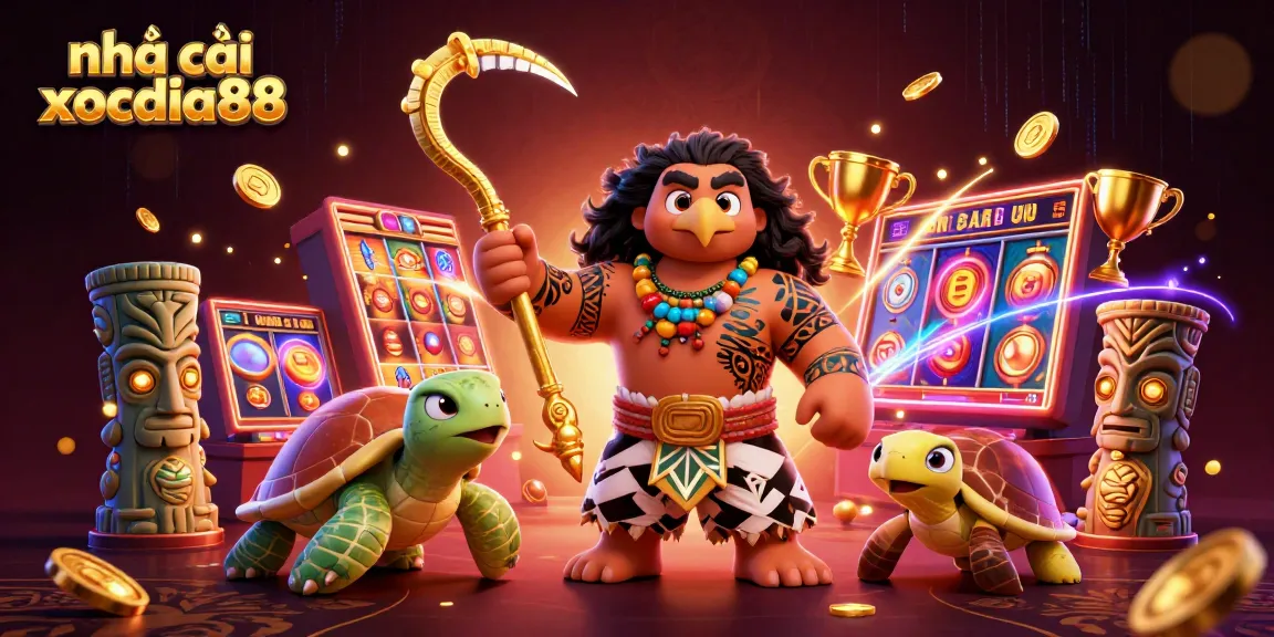 Experience thrilling wins at nhà cái xocdia88 with vibrant 3D casino illustration showcasing exciting slot games.