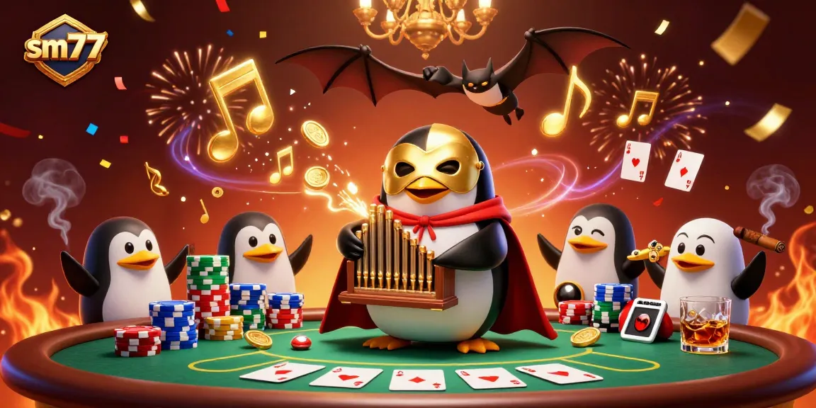 Experience thrilling gameplay with sm777 as acrobatic characters and poker elements come alive.