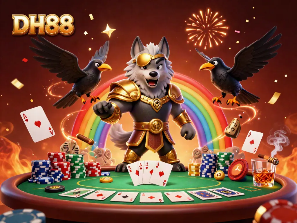 Engage in thrilling gaming adventures with DH88 in a vibrant casino scene