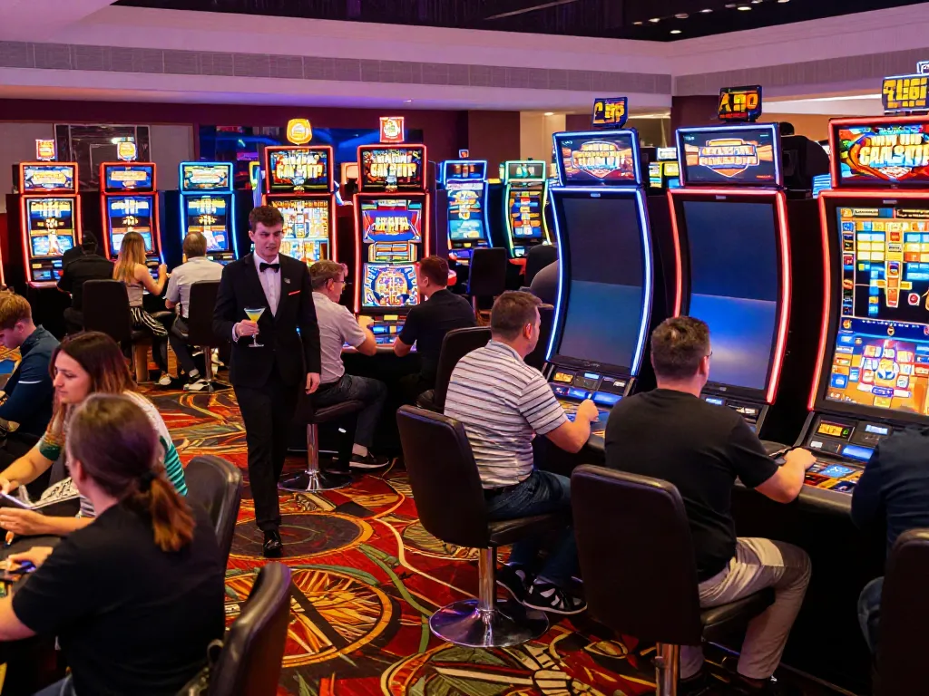 Exciting gameplay at non gamstop casinos UK with diverse players enjoying vibrant atmosphere.