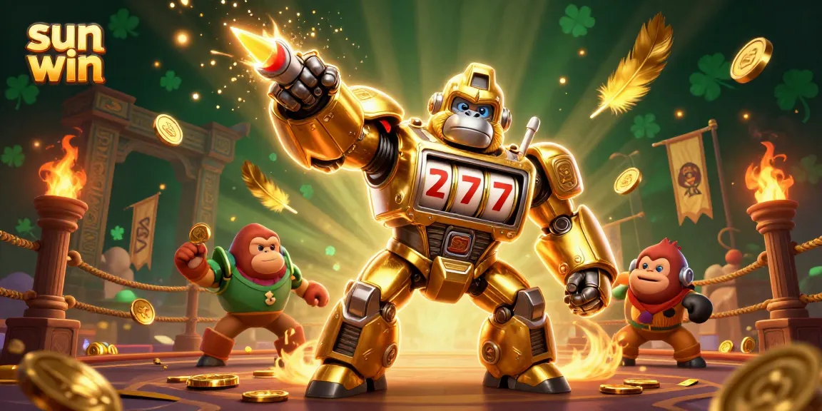Experience thrilling action with sun win dynamic gaming, illustrated in a vibrant 3D casino scene.